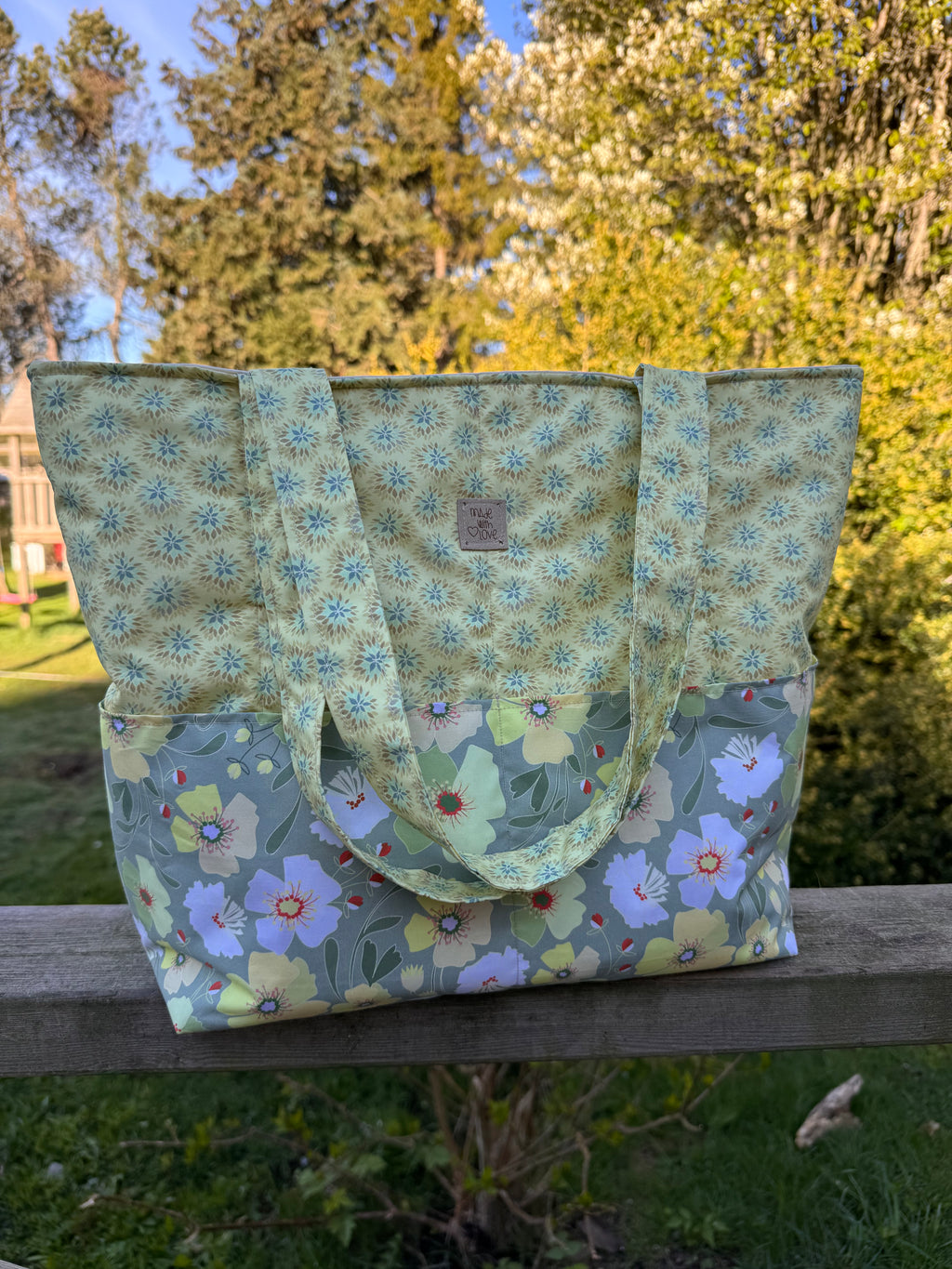 Handlenett Grønn Blomst